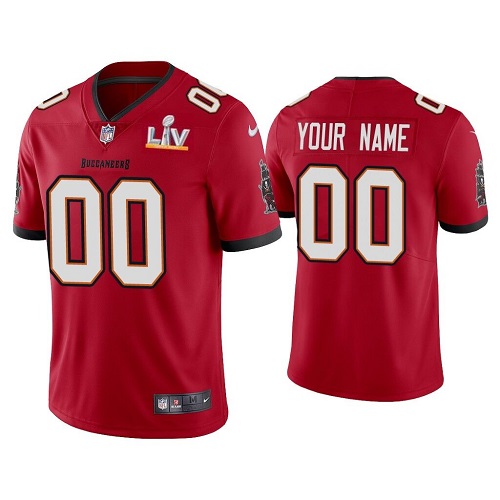 Men's Tampa Bay Buccaneers ACTIVE PLAYER Custom Red 2021 Super Bowl LV Limited Stitched NFL Jersey (Check description if you want Women or Youth size)